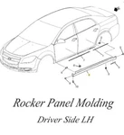 2008-2012 Chevrolet Malibu Exterior Rocker Panel Molding Driver Lh Switchblade. Fixed Price $195.23.
