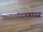 1961 1962 Ford Pickup Truck F-100 Hood Side Emblem Original Name Plates. Fixed Price $169.86.