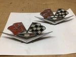1963 1964 1965 1966 Corvette Side Fender Cross Flag Emblems Gm 3872930 3827158. Fixed Price $49.99.