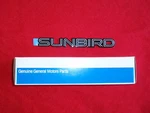 New Oem Silver Pontiac "sunbird" Nameplate Emblem Badge 22580257. Fixed Price $14.99.