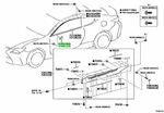Genuine Toyota Lexus Front Door Lower Frame Upper Cover 67495-24020 67496-24020. Fixed Price $131.57.