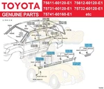 Toyota Land Cruiser UZJ100 98-04 Quarter Outside Moulding & Full Set. Fixed Price $890.58.