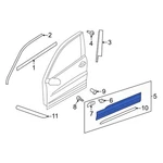 For Volkswagen Tiguan 2018-2024 5NL854950M9B9 Rear Right Door Molding. Fixed Price $320.22.