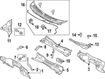 Genuine Ford Grille Cowl Top PC3Z-10022A68-AB. Fixed Price $355.20.