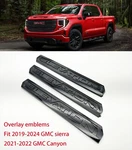Overlay 3PC Gloss Black Door Rear Elevation Emblem 2019+ Sierra 1500 2021+CANYON. Fixed Price $54.98.