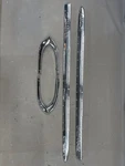 1951 1952 Ford Truck F4 Hood Side Stainless Trim Moldings Emblems F-4 1950 1949. Fixed Price $396.54.