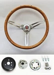 Oldsmobile Cutlass 442 88 Walnut Wood Steering Wheel 15" Stainless Steel Spokes. Fixed Price $279.99.