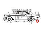 1956 Chevy Bel Air 4-DOOR Hardtop Rear Quarter Molding Left Nos 3759625. Fixed Price $235.20.