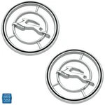1965-1966 Impala Front Fender Emblem Chrome With Black Inlay Gm 3857321 Pair. Fixed Price $68.99.
