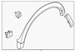 Genuine Ford Wheel Opening Molding LJ8Z-16039-BAPTM. Fixed Price $281.80.