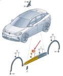 New Vw ID.4 E21 Front Right Door Lower Molding 11A854940XN9 Genuine. Fixed Price $327.87.
