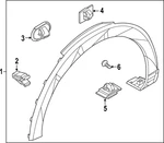 Genuine Hyundai Wheel Opening Molding 87711-GI000-CA. Fixed Price $271.52.