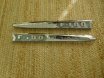 1961 1962 Ford Truck F-100 Emblems Original Hood Side Ornaments. Fixed Price $185.00.
