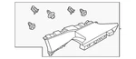 Genuine Nissan Interior Quarter Panel Trim 76935-5MP0A. Fixed Price $184.69.