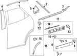 New Oem 2023 Lexus Rx Moulding Assembly Right Rear Door Belt 75730-0E170. Fixed Price $67.95.