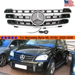 Black Grille For Mercedes Benz W164 ML320 ML350 ML500 2005-2008 W/emblem. Fixed Price $86.02.