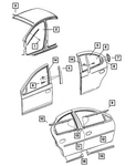 Genuine Mopar Rear Door Applique Right 4888606AF. Fixed Price $14.06.