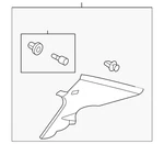 Genuine Honda Interior Quarter Panel Trim 84131-TA5-A01ZB. Fixed Price $47.61.