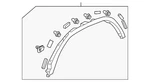 Genuine Honda Wheel Arch Molding 74175-SCV-A80ZD. Fixed Price $232.78.