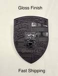 Porsche Black Emblem Hood Crest 911 996 997 930 Badge Cayenne Boxster Cayman. Fixed Price $73.00.
