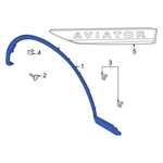 Lincoln Oem 2020-2021 Aviator Rear Left Wheel Arch Molding LC5Z7829164AA New Nos. Fixed Price $182.00.