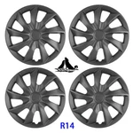 14" Pack Matte Black Wheel Covers Snap On Hub Caps For Nissan NV200 Versa R14. Fixed Price $40.99.