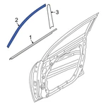 For Kia K4 2025 82850GG010 Front Left Upper Door Molding. Fixed Price $146.17.