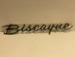1967 Chevy Biscayne 1/4 Quarter Panel Emblem Trim Molding Script #7660653. Fixed Price $67.50.
