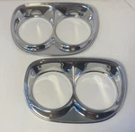 Show Chrome Headlight Bezels 1958 1959 Chevy Pickup Truck Headlamp Door Oem Gmc. Fixed Price $255.00.